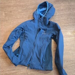 Arc'teryx Women's Blue Hooded Softshell Jacket